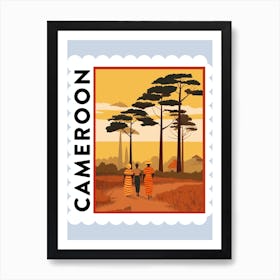 Cameroon 2 Travel Stamp Poster Art Print