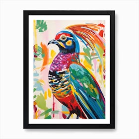 Colourful Bird Painting Pheasant 7 Art Print