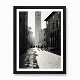 San Gimignano, Italy,  Black And White Analogue Photography  3 Art Print