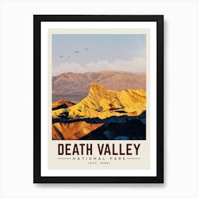 Death Valley Minimalist Travel Poster Art Print