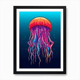 Turritopsis Dohrnii Importal Jellyfish Pop Art 3 Art Print