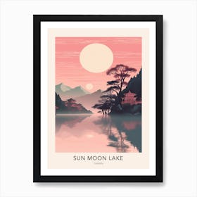 Sun Moon Lake, Taiwan Travel Poster Art Print