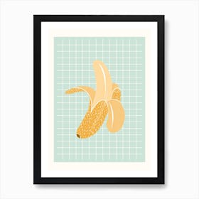 Checkered Banana Póster