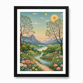 Valley Of Colour Art Print