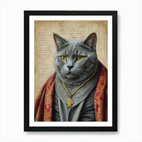 King Cat 6 Art Print