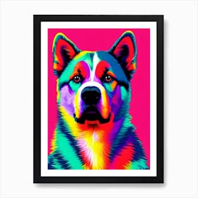 Alaskan Malamute Andy Warhol Style Dog Art Print