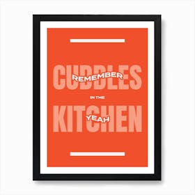 Cuddles In The Kitchen Art Print