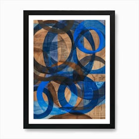 Blue Circles 11 Art Print