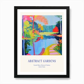 Colourful Gardens Coastal Maine Botanical Gardens Usa 4 Blue Poster Art Print