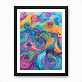 Colorful Swirls Art Print