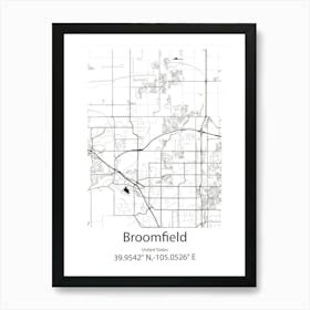 Broomfield,United States Minimalist Map Art Print