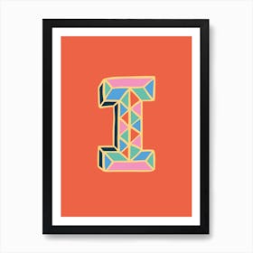 Letter I Typographic Art Print