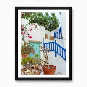 Tropical Flowers On The Greek Islands Art Print