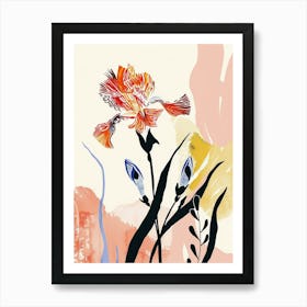 Colourful Flower Illustration Carnation 4 Art Print