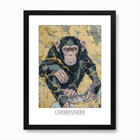 Chimpanzee Precisionist Illustration 2 Poster Art Print