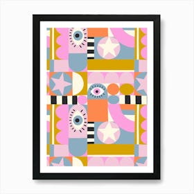 Kidult Mod Art Collage Abstract Multicolor Poster