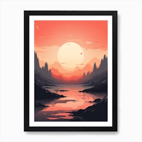 Alien Landscape Abstract Minimalist 6 Art Print