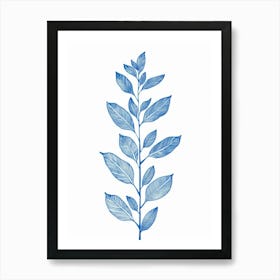 Blue Leaf 5 Art Print