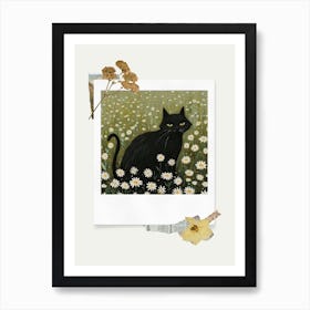 Scrapbook Cat Fairycore Painting 3 Art Print