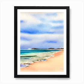 Torquay Beach 2, Australia Watercolour Art Print