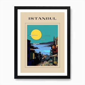 Minimal Design Style Of Istanbul, Turkey  3 Poster Art Print