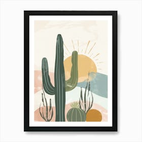 Cactus In The Desert 55 Art Print