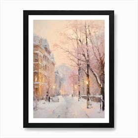 Dreamy Winter Painting Berlin Germany 2 Art Print