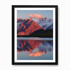 Swiss Alps At Sunset Art Print