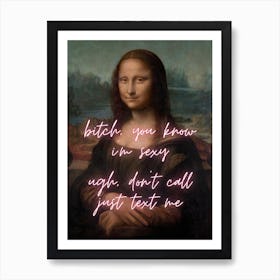 Mona Lisa IT GIRL 1 Art Print