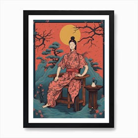 Female Samurai Onna Musha Illustration 2 Art Print