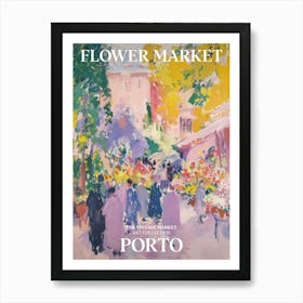 Vintage Flower Market Painting Porto 2 Art Print