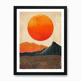 Sunset In The Desert Art Print