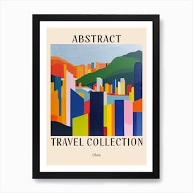 Abstract Travel Collection Poster China 1 Art Print