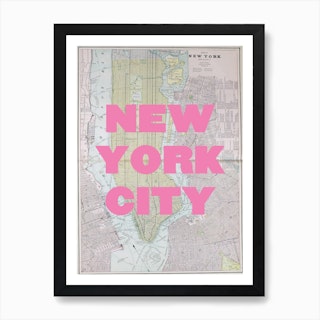 New York Pink Art Print
