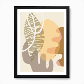 Pastel Earthy Abstracts Art Print