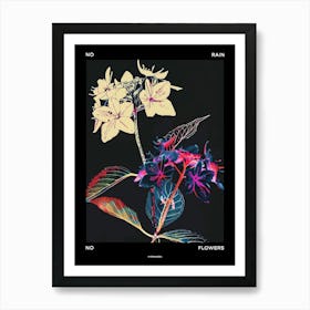 No Rain No Flowers Poster Hydrangea 2 Art Print