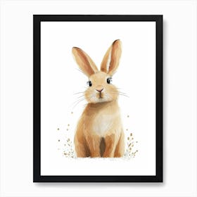 Tan Rabbit Kids Illustration 1 Art Print