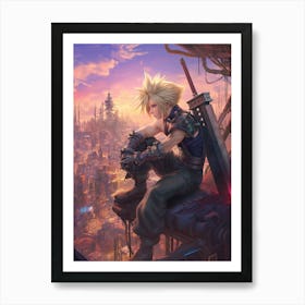 Clous Strife Final Fantasy Vii Art Print