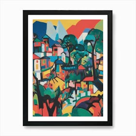 Village In The Mountains Art Print