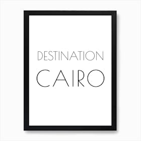 Destination Cairo Typography City Country Word Art Print