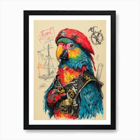 Pirate Parrot 3 Art Print