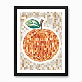 Mosaic Orange 4 Art Print