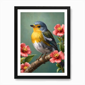 Bird On A Branch 6 Art Print