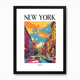 Harlem New York Colourful Silkscreen Illustration 3 Poster Art Print