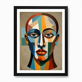 Abstract Face Canvas Print Art Print