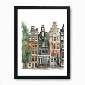 Amsterdam Watercolor Painting Art Print