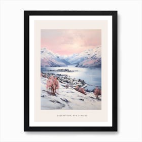 Dreamy Winter Painting Poster Queenstown New Zealand 2 Poster