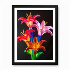 Bright Inflatable Flowers Gloriosa Lily 2 Art Print