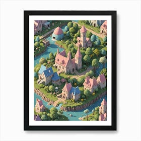 Game Village no1 Art Print