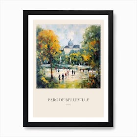 Parc De Belleville Paris France 2 Vintage Cezanne Inspired Poster Art Print